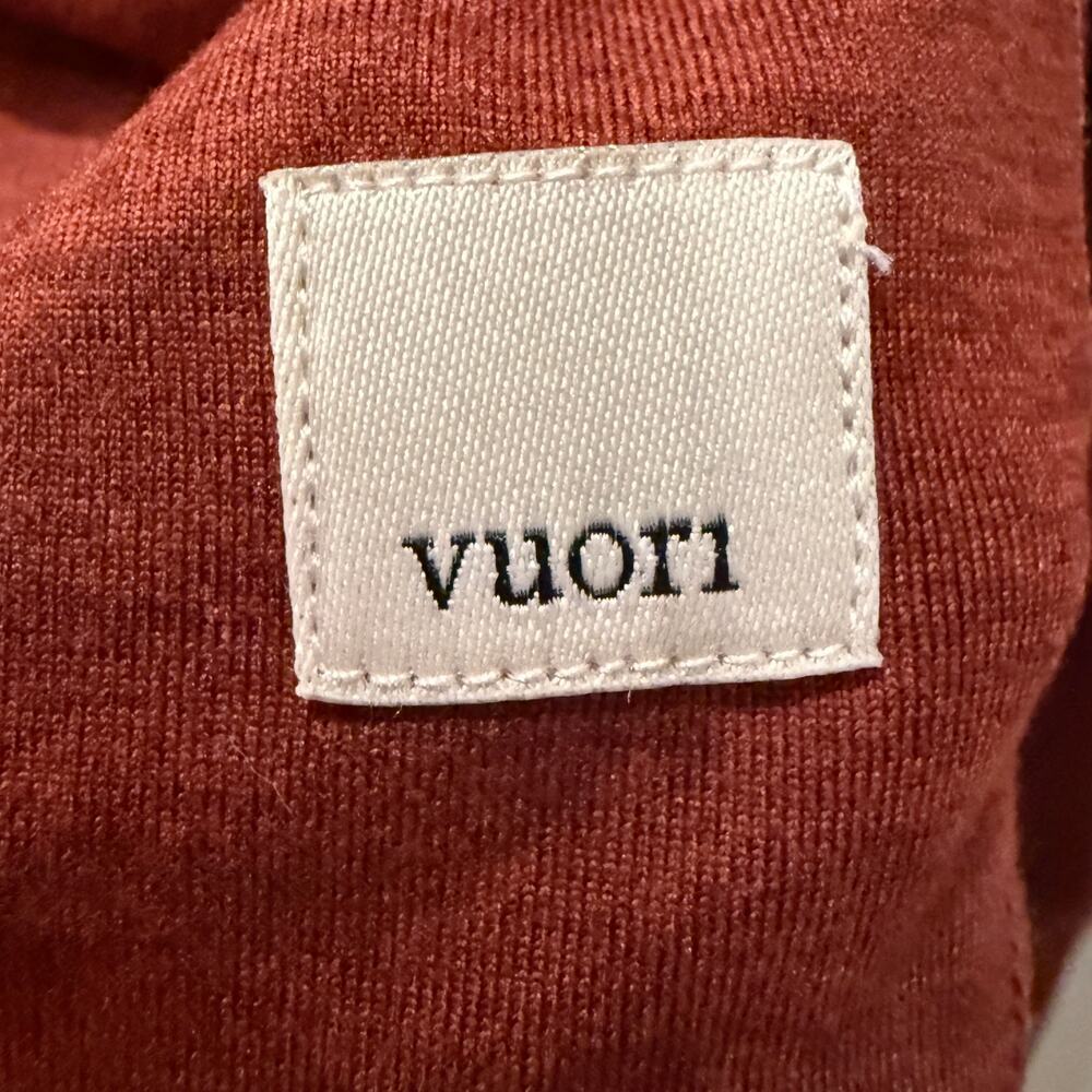 Vuori Crescent Half Zip Pullover Mock Neck Sweater Rust Orange Women Large - Picture 6 of 9